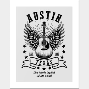 Austin Texas - Live Music Capital of the World Posters and Art